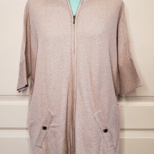 WHITE HOUSE BLACK MARKET - Tan Sweater Poncho - Size M - NWT